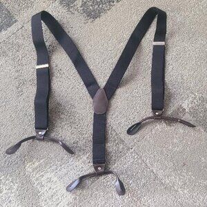 Suspenders Men's Black One Size Adjustable